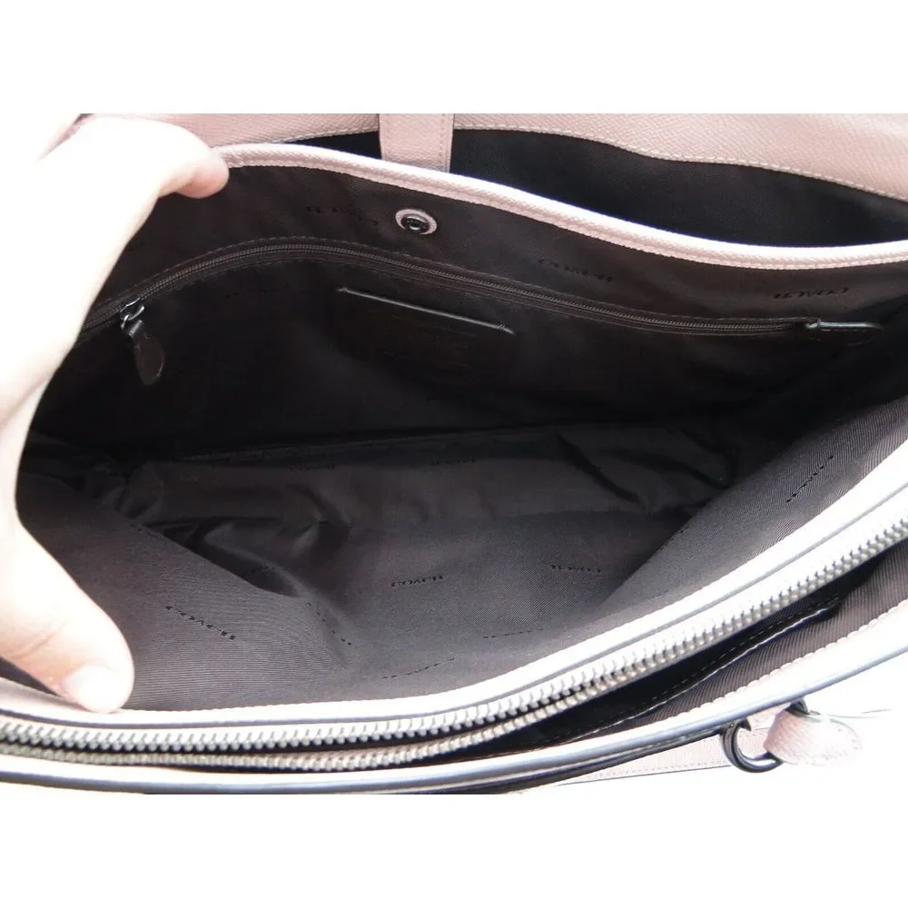 COACH Cross Grain Leather Large Folio Tote‎ Travel Luggage Business Bag Pink NWT - Picture 11 of 16